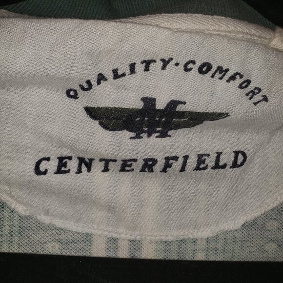 Centerfield Green Striped Polo Shirt - M - Picture 5 of 5